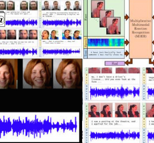M3ER: Multiplicative Multimodal Emotion Recognition Using Facial, Textual, and Speech Cues